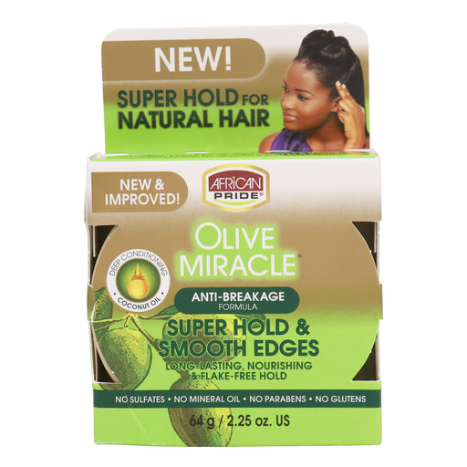 African Pride Olive Miracle Silky Smooth Edges, 2.25 Oz
