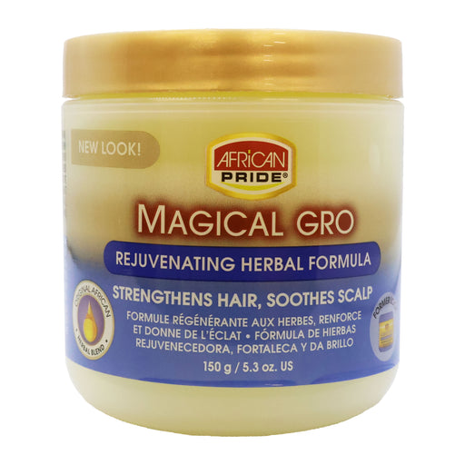 African Pride Magical Gro Rejuvenating Herbal Formula Hair and Scalp Treatment 5.3 Oz.