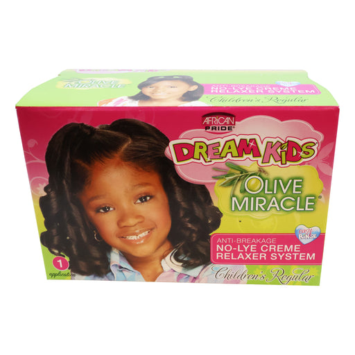 African Pride Dream Kids Olive Miracle NoLye Creme Relaxer System Regular