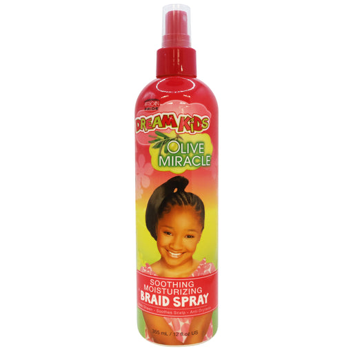 African Pride Dream Kids Olive Miracle Soothing Moisturizing Braid Hair Spray 12 Oz.