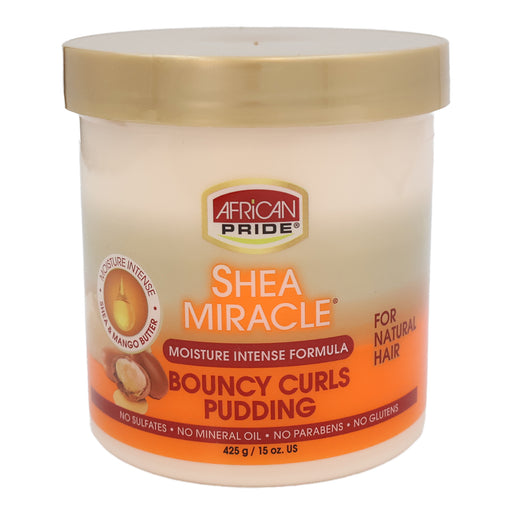 African Pride Shea Butter Formula Miracle Bouncy Curls Pudding, 15 Oz.