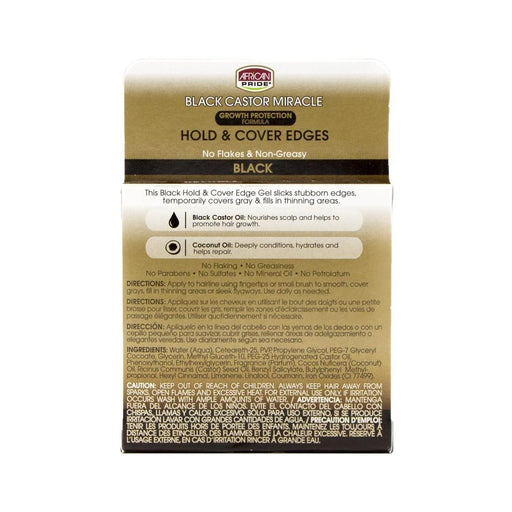 African Pride Black Castor Miracle Hold and Cover Edges, 2.25 Oz.