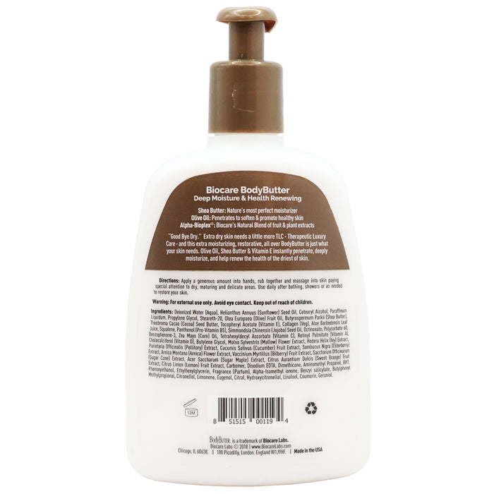 Biocare Body Butter Extra Dry Skin Moisturizer 16 Oz.