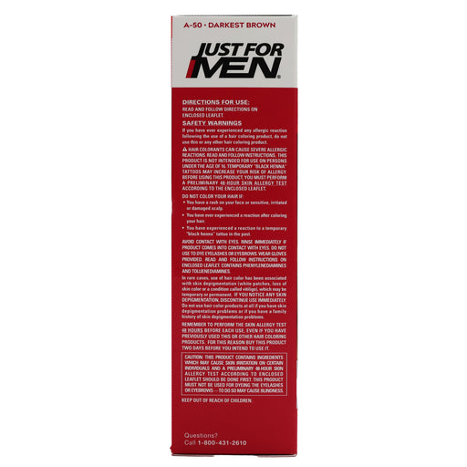 Just For Men Autostop Foolproof Haircolor, Darkest Brown, A 50