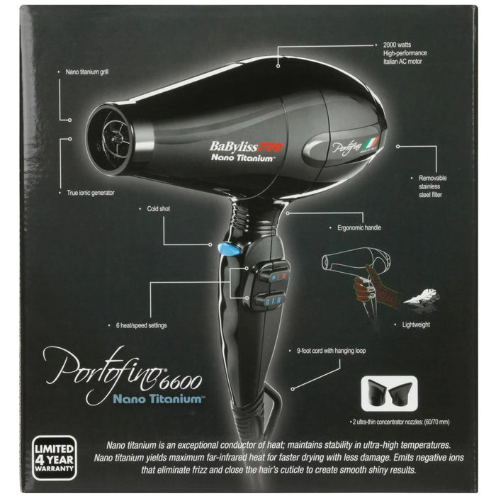 Babyliss Pro Nano Titanium Portofino 6600 Hair Dryer Travel Bambino Dryer Combo