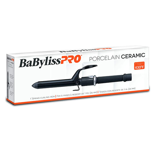 BaBylissPRO Porcelain Ceramic Spring Curling Iron 1"