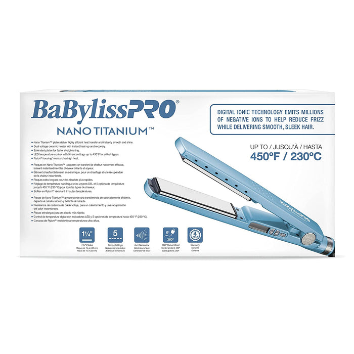 BaBylissPRO Nano Titanium Ionic Straightening Iron