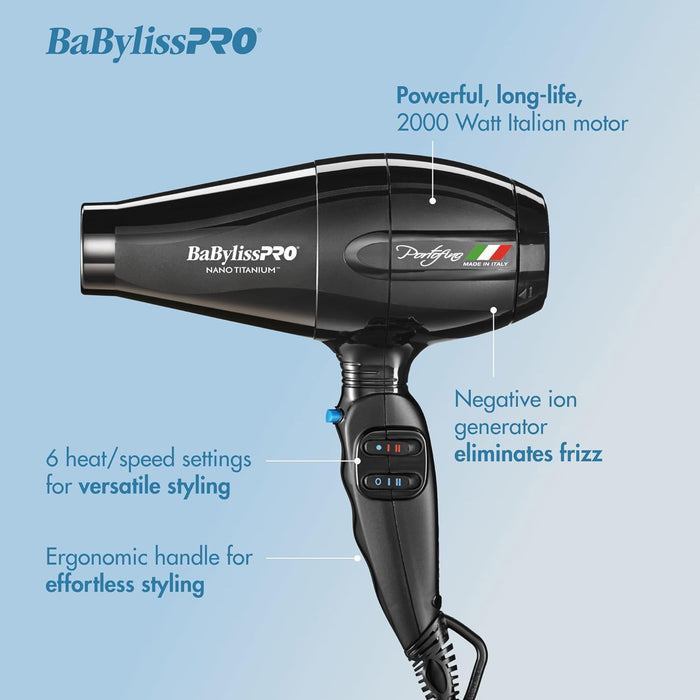 Babyliss Pro Nano Titanium Portofino Dryer Blue