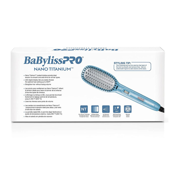 BabylissPRO Nano Titanium Thermal Paddle Brush