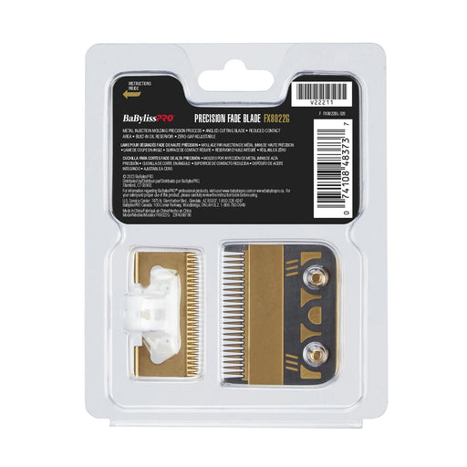 BaBylissPRO Titanium Metal Injection Molded Precision Fade Blade, Gold, FX8022G