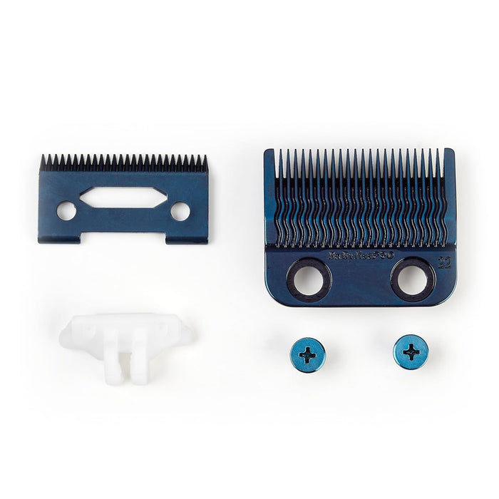 BaBylissPRO Titanium Metal Injection Molded Precision Fade Blade, Blue, FX8022BL