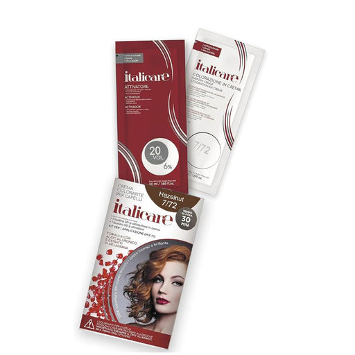 bbCos Italicare Hair Color Kit with 20 Volume,7/72,Hazel