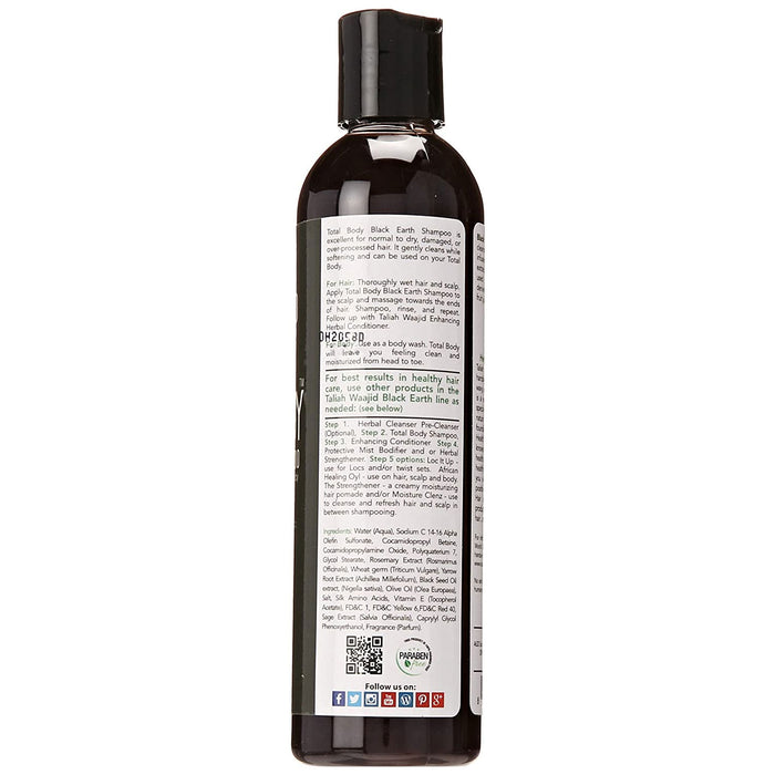 Taliah Waajid Total Body Black Earth Shampoo 8 Oz