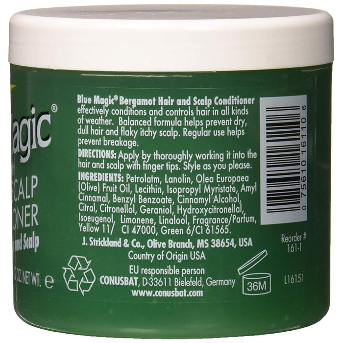 Blue Magic Bergamot Hair Scalp Conditioner, 12 Oz.