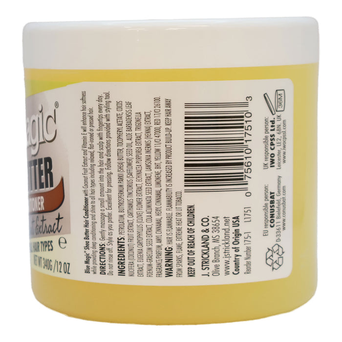 Blue Magic Shea Butter Hair Conditioner Enriched With Vitamin E, 12 Oz.