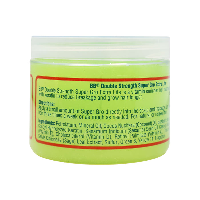 Bronner Brothers Super Gro Double Strength Extra Lite Hair Cream 6 Oz.