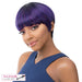 Pacifier Shaped Short Cut Wigs For Iron Wigs, Pixie Style,Tt1B/Deep Purple