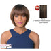 Synthetic Wig, Cap Size Medium, Length: Short,Thick Streaks Dark Brown/Medium Auburn / Red Brown