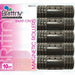 Brittny 7/8" Snap-On Magnetic Rollers, Large, Black, 12/PK