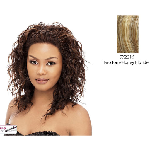 Synthetic Lace Front Wig,Two Tone Frost Blend Of Strawberry Blonde Layer Over With Honey Blonde Bottom