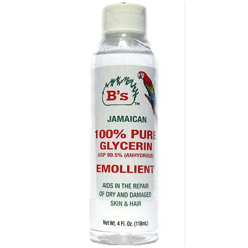 B's Jamaican 100% Pure Glycerin 4 Oz