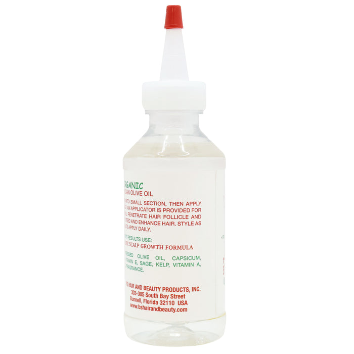 B's Organic Jamaican Nature's Fast Grow Olive Scalp Oil 4 Oz.