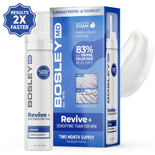 Bosley MD Revive  Hair Regrowth Treatment Men Foam 2.11oz 2 Month Supply