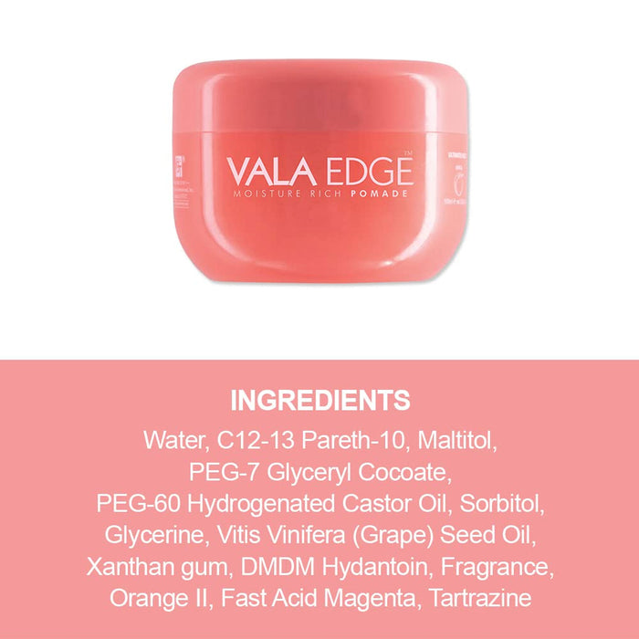 Beauty Town Vala Edge Pomade, Peach, 3.38 Oz.