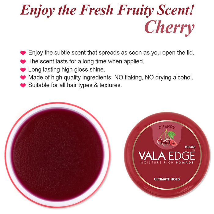 Beauty Town Vala Edge Pomade, Cherry, 3.38 Oz.
