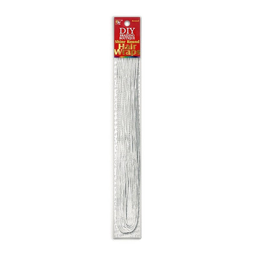 Beauty Town DIY Braiding Boutique Shine Round Hair Wraps, Silver