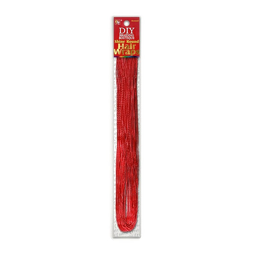 Beauty Town DIY Braiding Boutique Shine Round Hair Wraps, Red