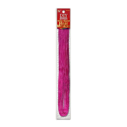 Beauty Town DIY Braiding Boutique Shine Round Hair Wraps, Hot Pink