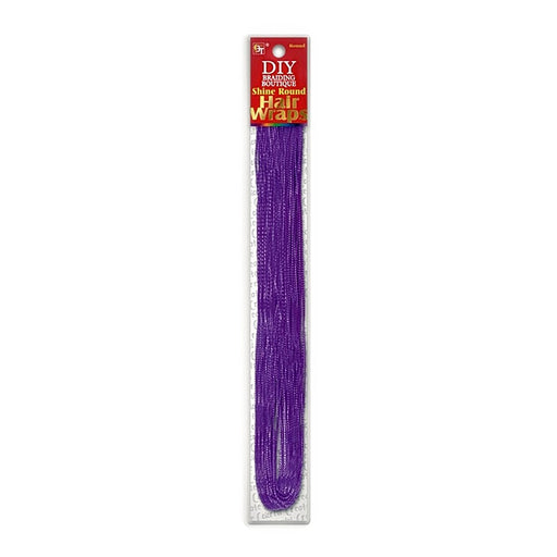 Beauty Town DIY Braiding Boutique Shine Round Hair Wraps, Purple