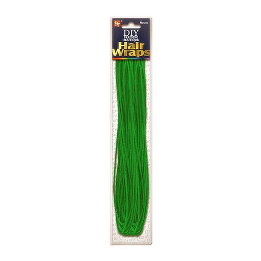 Beauty Town DIY Braiding Boutique 2MM Round Hair Wraps, Green