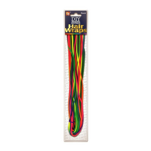 Beauty Town DIY Braiding Boutique 2MM Round Hair Wraps, Rainbow