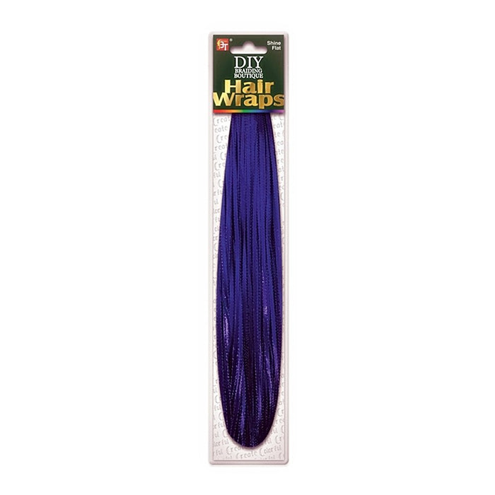 Beauty Town DIY Braiding Boutique Shine Flat Hair Wraps, Blue