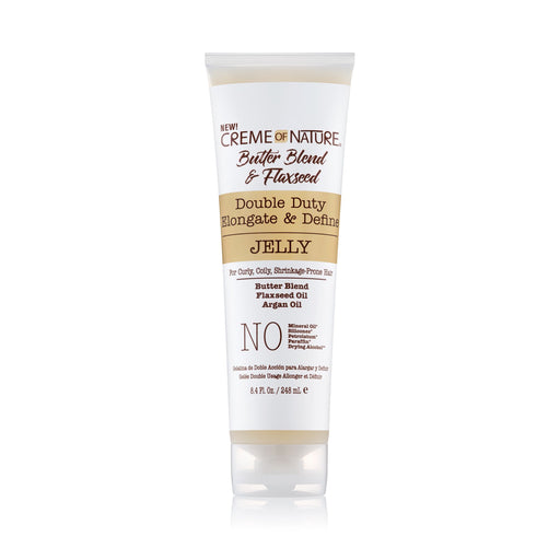 Creme of Nature Butter Blend Flaxseed Elongate Define Styling Cream Jelly, 8.4 oz