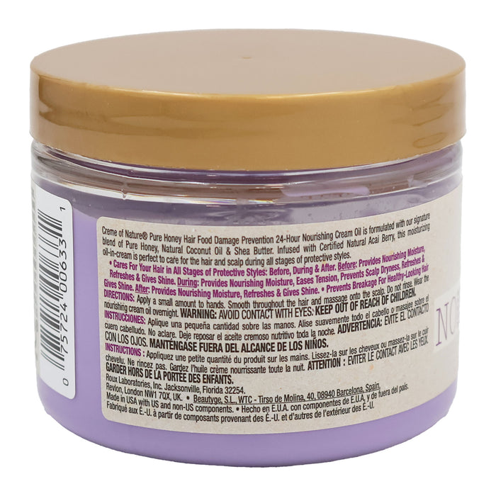 CREME OF NATURE Pure Honey Hair Food Acai Berry Cream Oil, 4.7 Oz