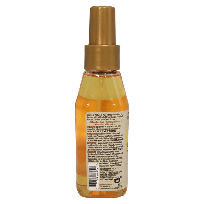 Creme of Nature Pure Honey Silicone-Free Lightweight Shine Mist, 4 Oz.