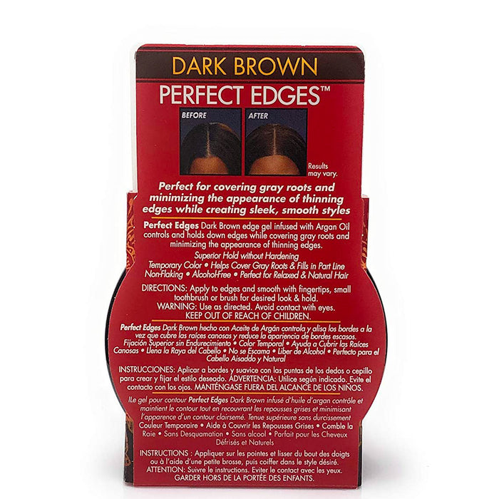 Creme of Nature Perfect Edges with Argan Oil Dark Brown, 2.25 Oz.