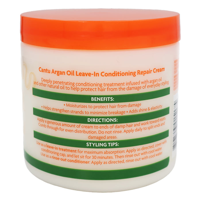 Cantu Argan Oil Leave In Conditioning Repair Cream, 16 Oz.