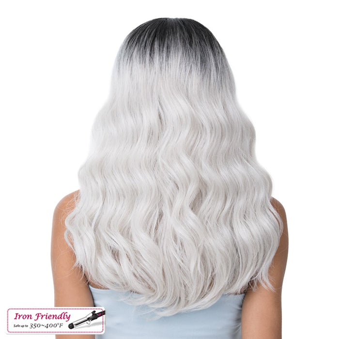 Synthetic Iron Friendly Wig,Platinum Grey