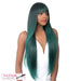 Synthetic Short Center Part Wig,TP EMERALD