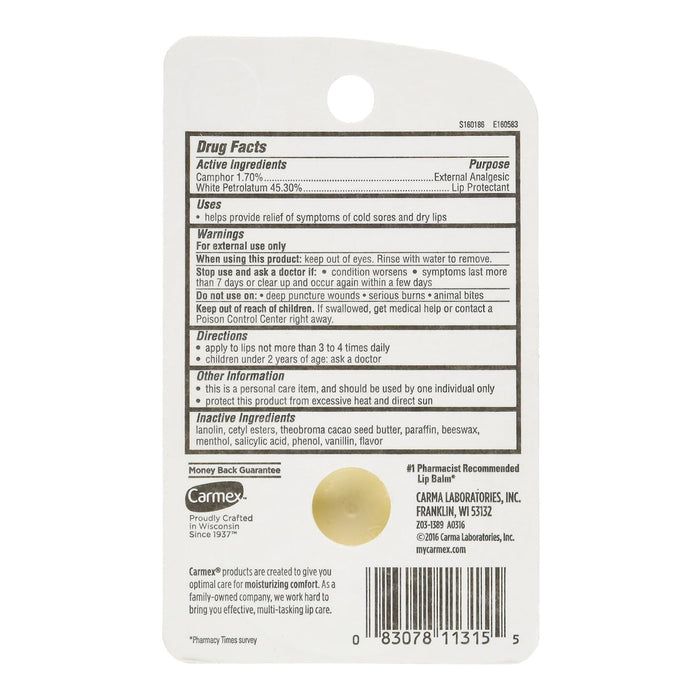 Carmex Classic Lip Balm Medicated 0.25 Oz.