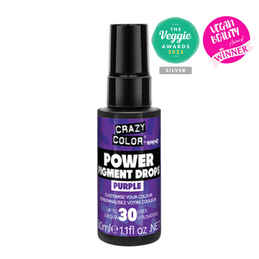 Crazy Color Power Pigment Drops, Purple, 1.1oz