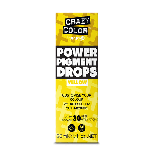 Crazy Color Power Pigment Drops, Yellow, 1.1oz