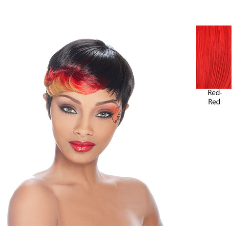 Anni Synthetic Feather Wig,Red