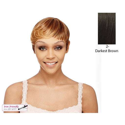 Club Girl Synthetic Wig,Darkest Brown