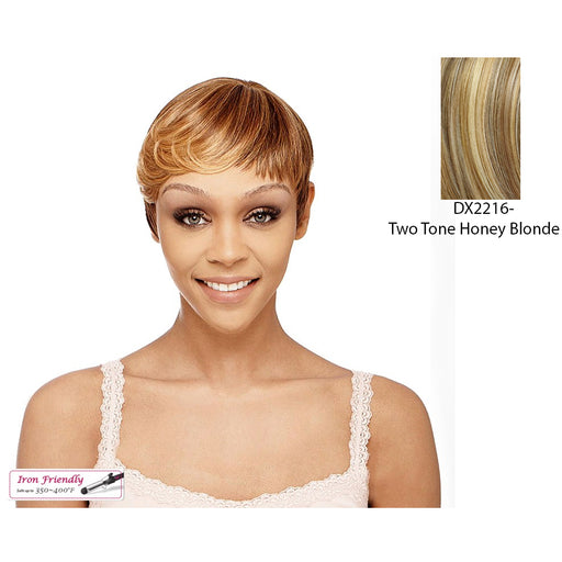 Club Girl Synthetic Wig,Two Tone Frost Blend Of Strawberry Blonde Layer Over With Honey Blonde Bottom