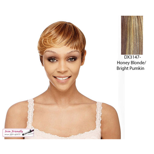 Club Girl Synthetic Wig,Two Tone Frost Blend Of Strawberry Blonde And Bright Pumpkin Layer Over Gold Light Auburn Bottom